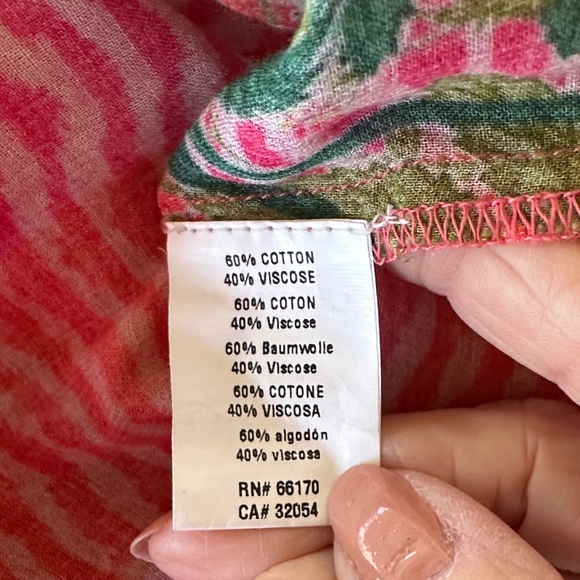 Anthropologie Bl-nk London Annona Blouse in Pink and Orange Blouse - Picture 8 of 8